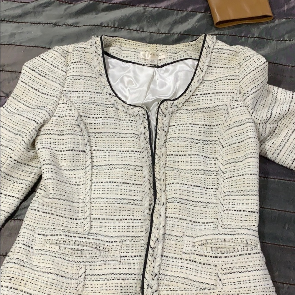 Fitted zipper blazer/suit jacket
